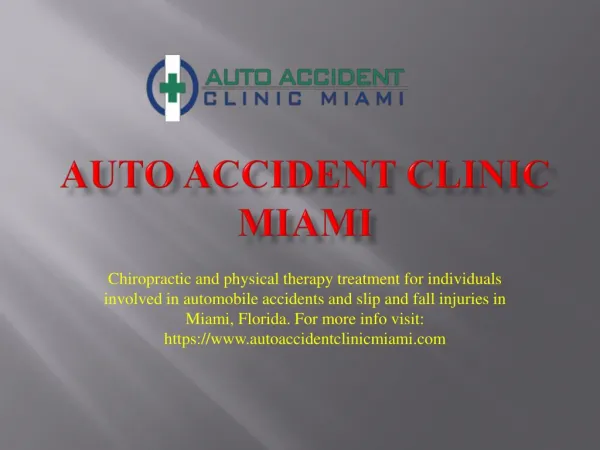Auto Accident Clinic Miami