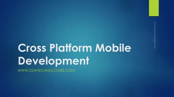 Cross Platform Mobile Development