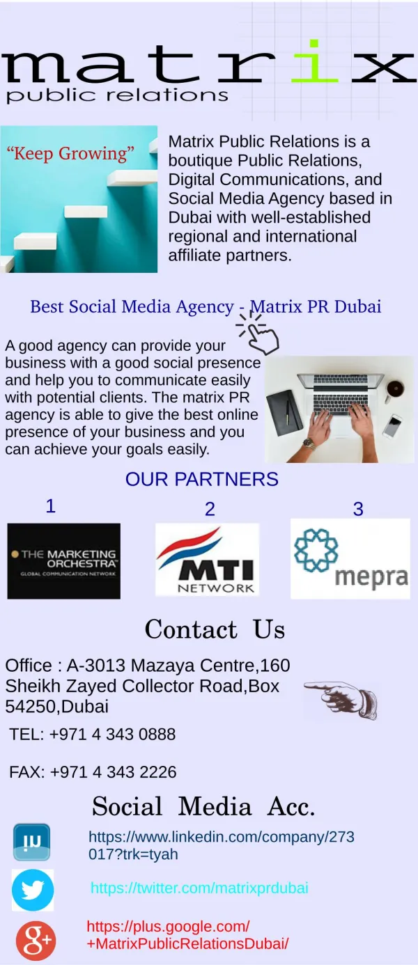 Best Social Media Agency - Matrix PR Dubai