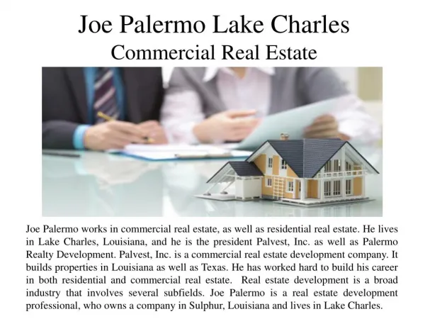 Joe Palermo of Lake Charles - Commercial Real Estate