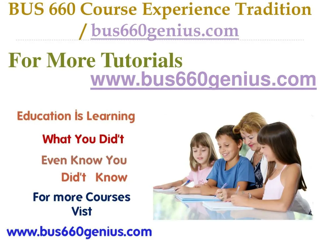 bus 660 course experience tradition bus660genius com