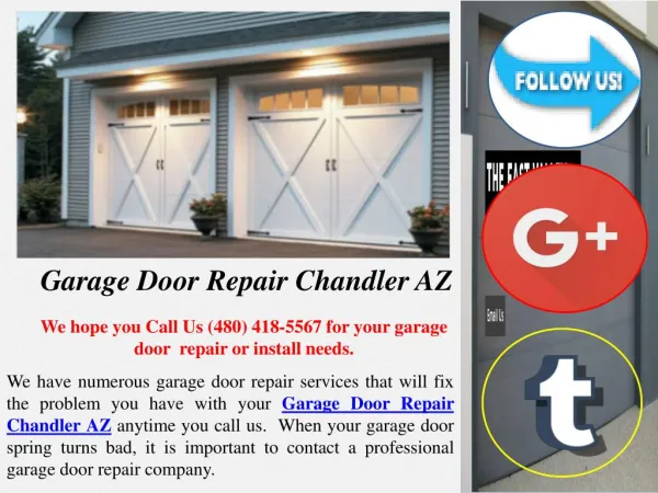 Garage Door Repair Chandler AZ & Installing Garage Door Opener