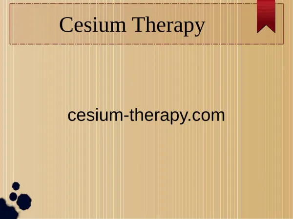 Cesium Therapy