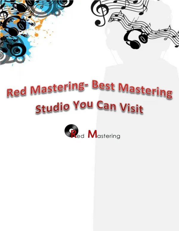 Red Mastering - Best Resource Offering Online Mastering Service
