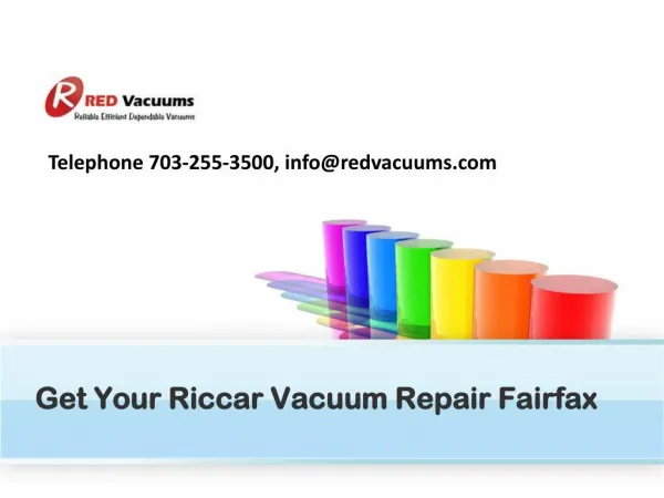 Get Your Riccar Vacuum Repair Fairfax