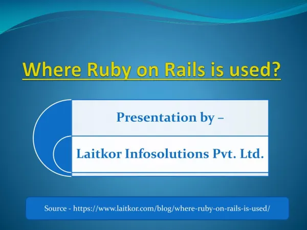 Where Ruby on Rails is used?