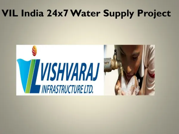 VIL India 24x7 Water Supply Project
