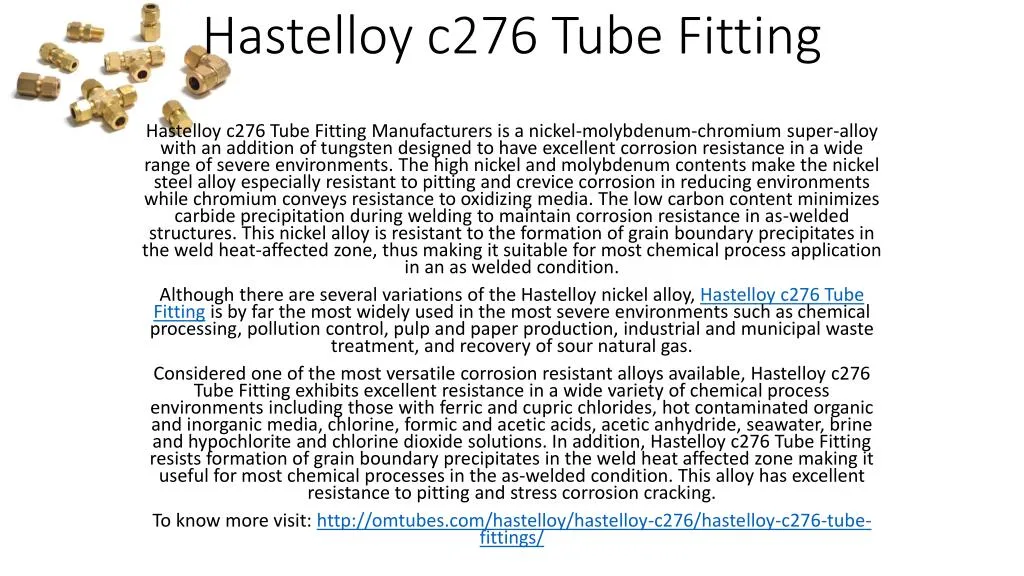 hastelloy c276 tube fitting