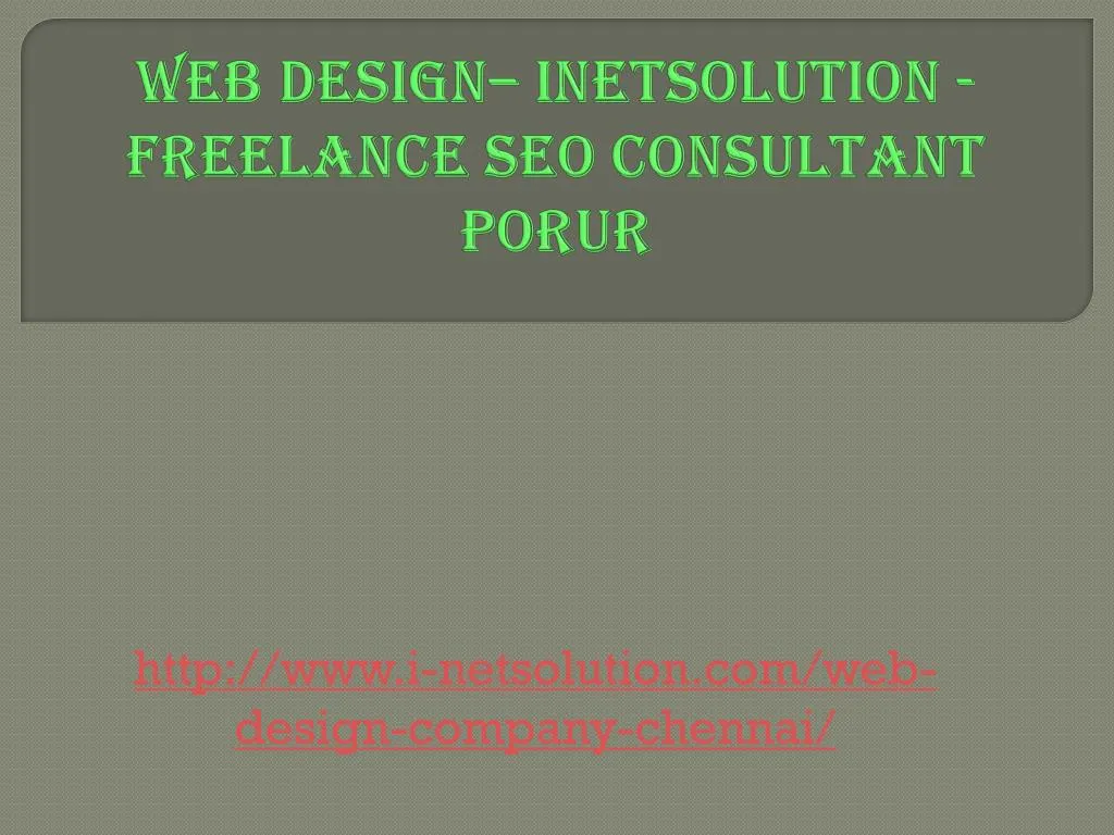 web design inetsolution freelance seo consultant porur