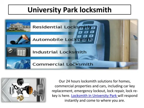 Locksmith University Park TX