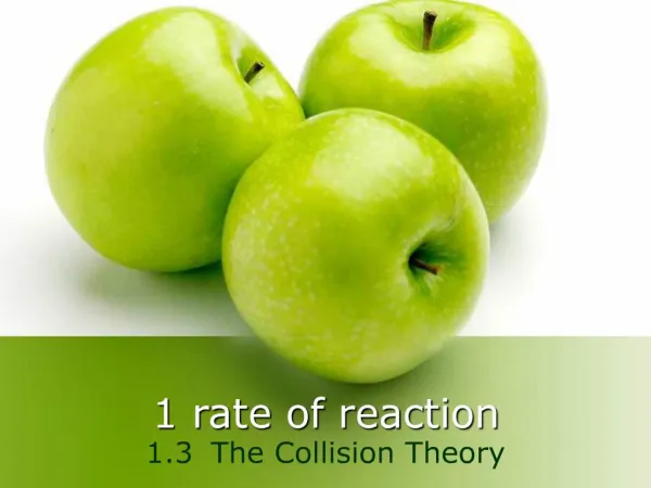 1 rate of reaction