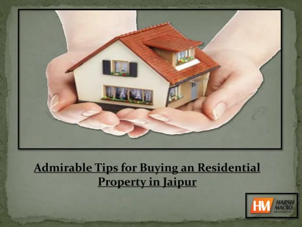 Admirable Tips for Buying an Residential Property in Jaipur