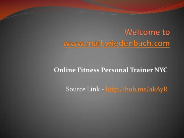 Online Fitness Personal Trainer NYC
