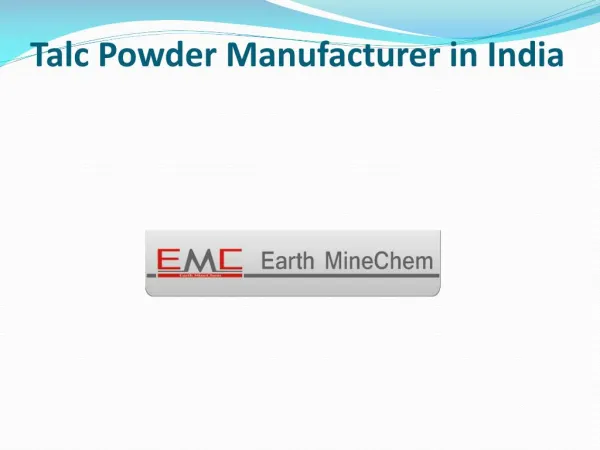Talc Powder Manufacturer in India