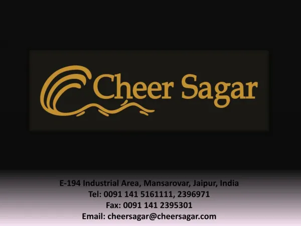 Cheer Sagar - Garment Exporter