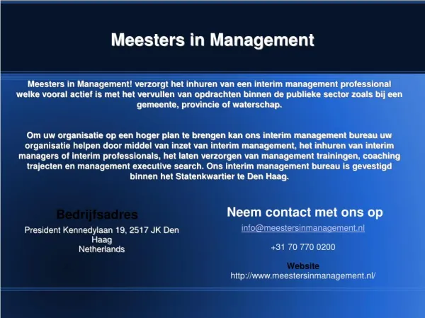 bedrijfsadres