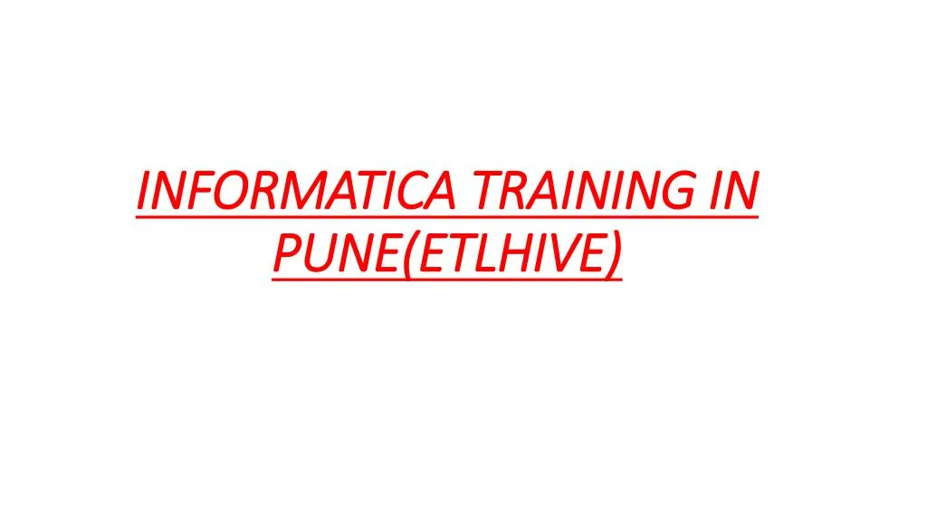 informatica training in pune etlhive