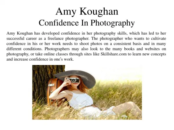 Amy Koughan - Confidence in Photography