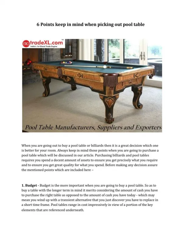 Pool Table Manufacturers | Pool Table Suppliers | Pool Table Exporters