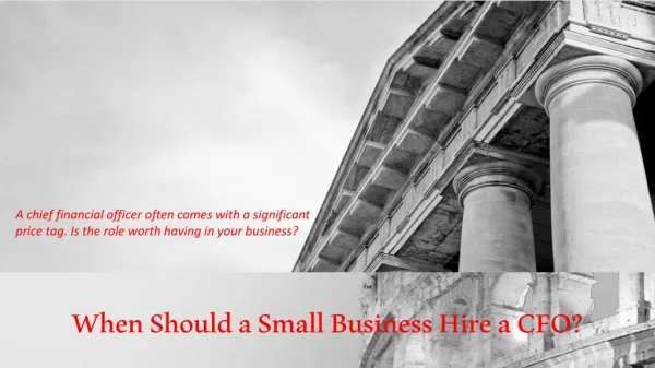 When Should a Small Business Hire a CFO