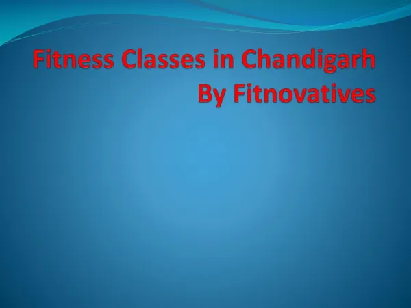 Fitness Classes in Chandigarh