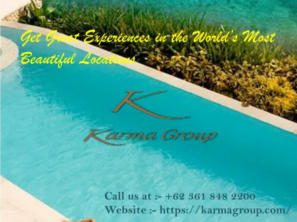 Karma Group – Award Winning International Travel and Lifestyle Brand