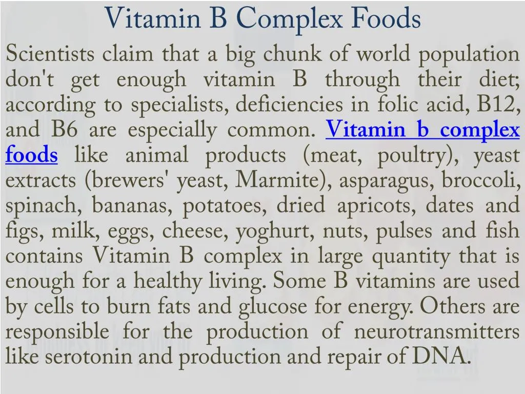 vitamin b complex foods