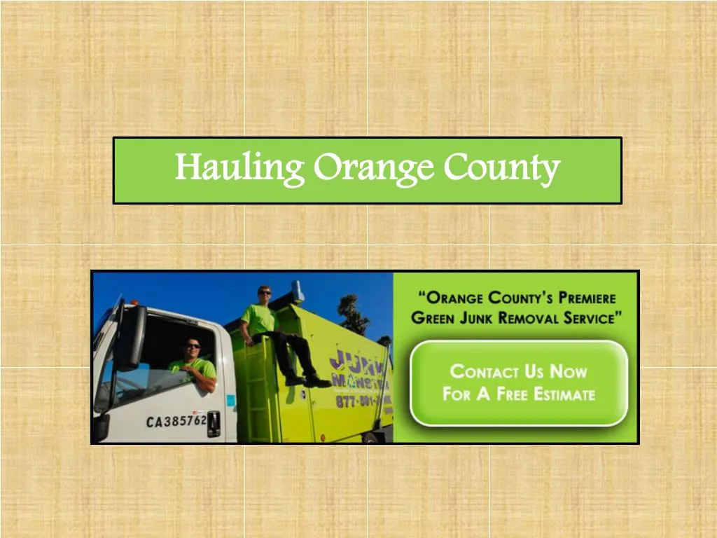 hauling orange county