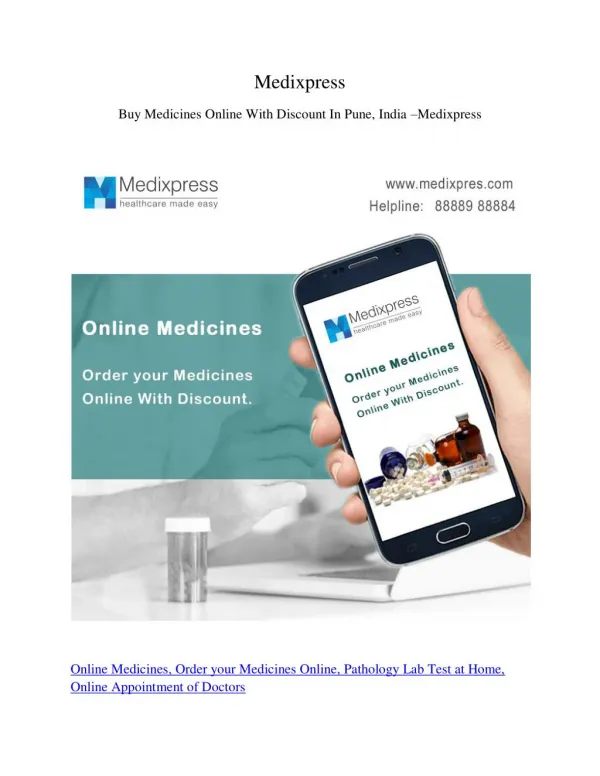 Buy Medicines Online With Discount In Pune, India – Medixpress