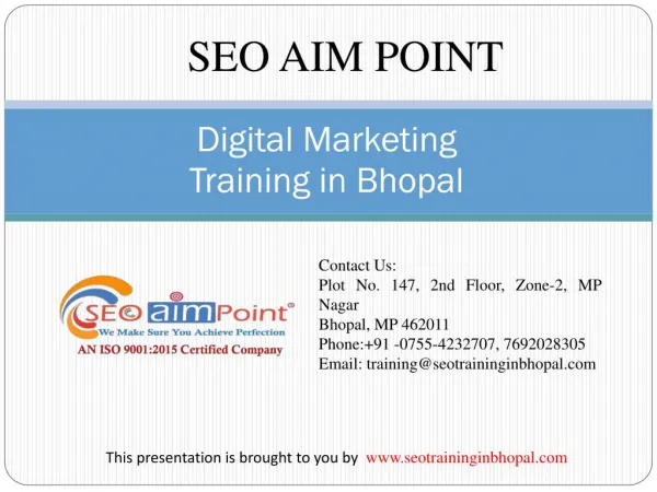 Digital Marketing Training in Bhopal