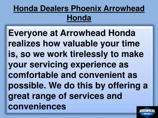Honda dealers phoenix arrowhead honda
