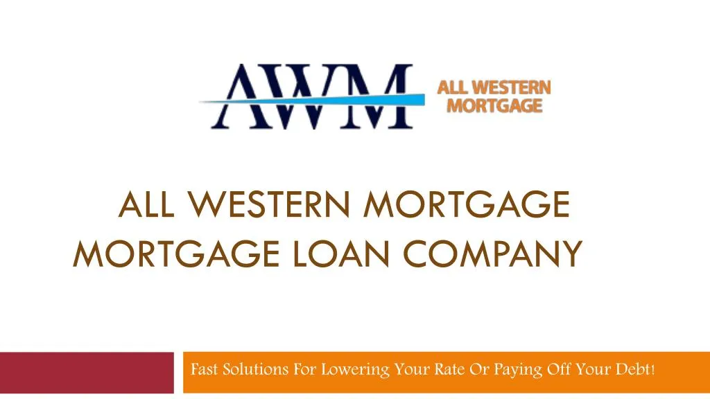 all western mortgage mortgage loan company