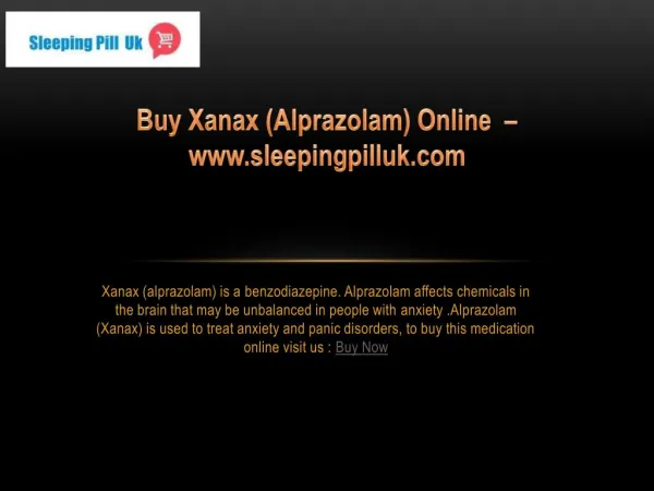 Buy Xanax(Alprazolam) Online