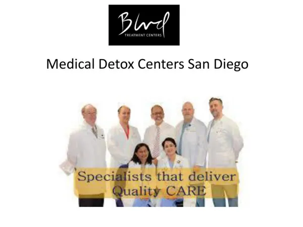 Medical Detox Centers San Diego