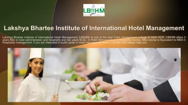 Top Hotel Management Institutes in Delhi