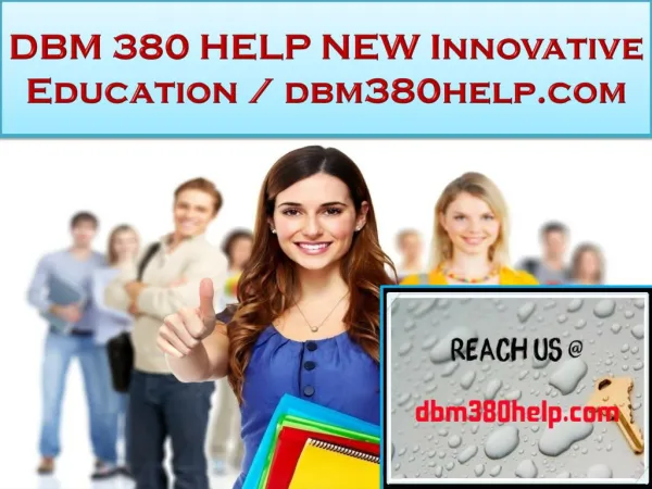 DBM 380 HELP NEW Innovative Education / dbm380help.com