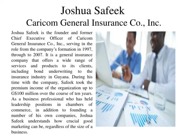 Joshua Safeek - Caricom Cement Co., Inc.