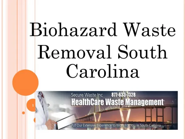 Biohazard Waste Removal South Carolina