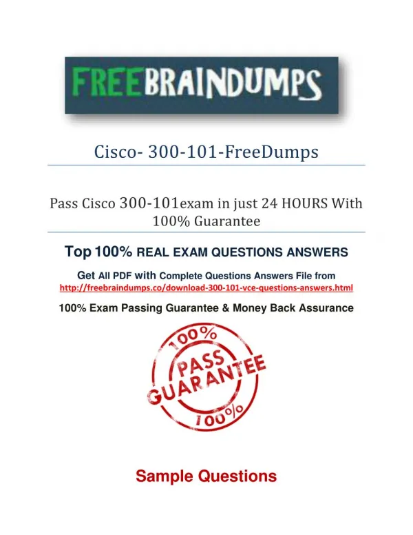 free 300-101 dumps pdf Exam Question & Answers Dumps PDF Files