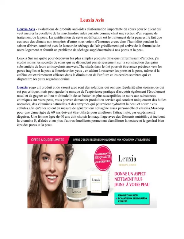 Leuxia Anti Aging Cream