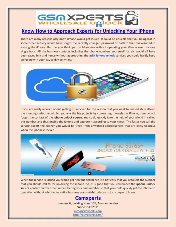 Know How to Approach Experts for Unlocking Your IPhone