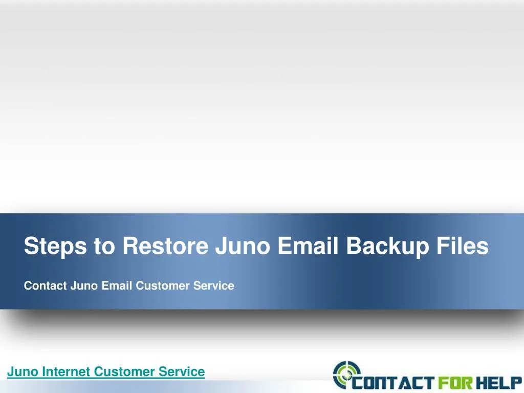 steps to restore juno email backup files