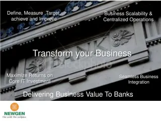 Delivering Business Value To Banks - www.newgensoft.com - slide 1