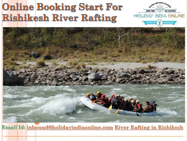 Online Booking Start For Rishikesh River Rafting