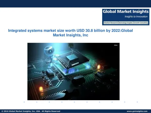 Integrated systems market size worth USD 30.8 billion by 2022, at a CAGR of 15.0% from 2015 to 2022