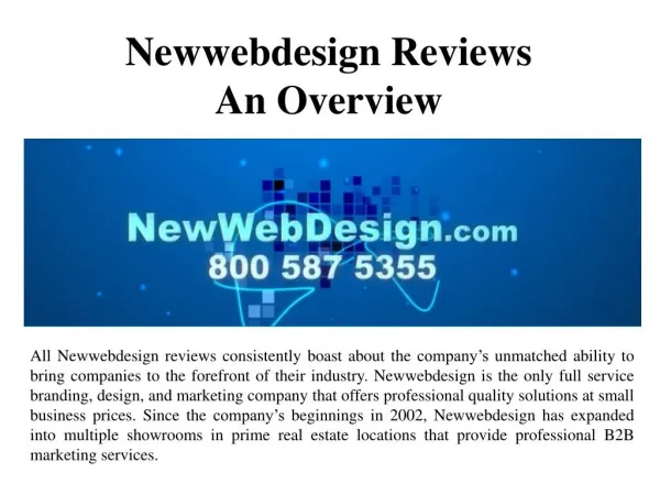 Newwebdesign Reviews - An Overview