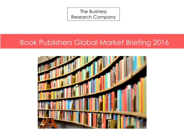 Book Publishers GMB Report 2016 - Scope