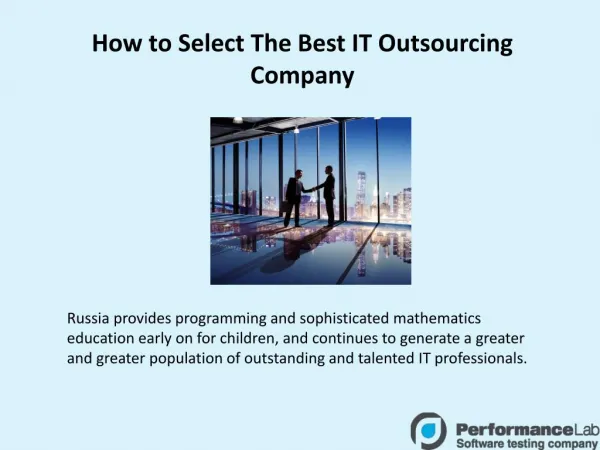 How to Select The Best IT Outsourcing Company