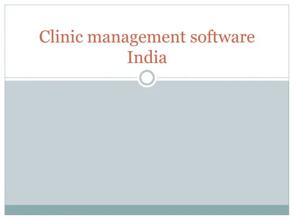 Benefits of the Doctor and Clinic Management Software