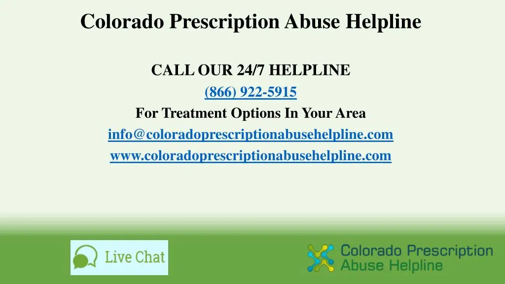 colorado prescription abuse helpline